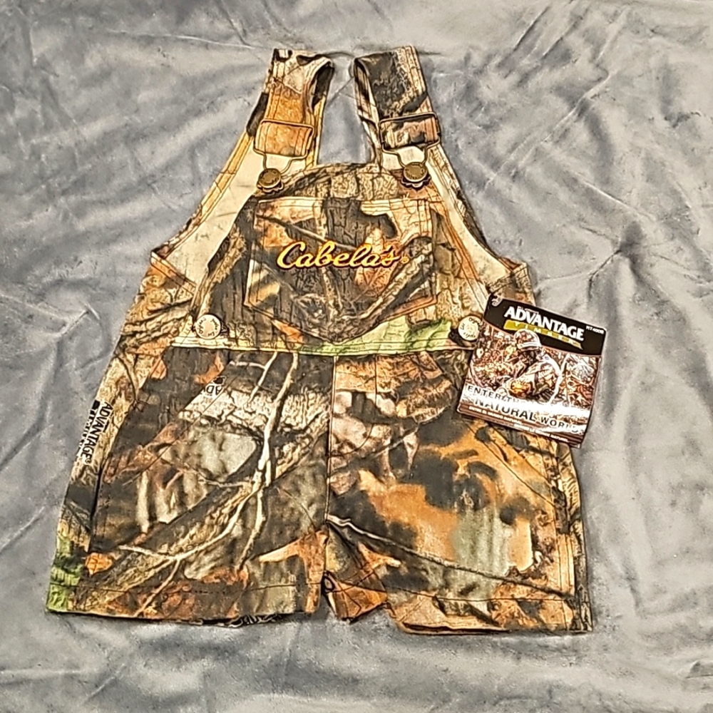 F Cabela’s Kids Camo Overalls 6-9 Months